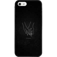 Coque iPhone 5/5s / SE (2016) - Silicone rigide noir Valentine 2023 hands forever