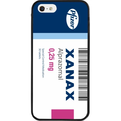 Coque iPhone 5/5s / SE (2016) - Silicone rigide noir Xanax Alprazolam 2025