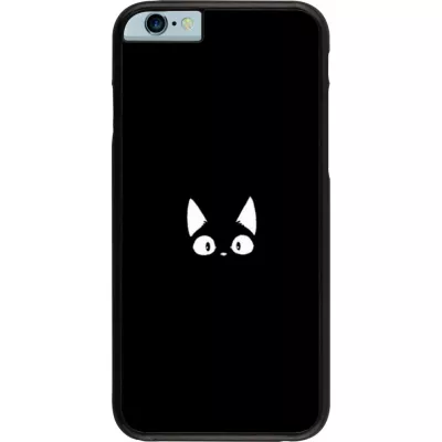 Hülle iPhone 6/6s - Funny cat on black