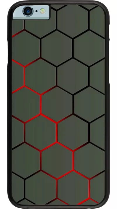 Hülle iPhone 6/6s - Geometric Line red