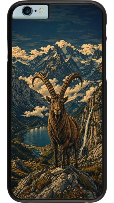 iPhone 6/6s Case Hülle - Linocut Steinbock