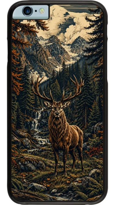 iPhone 6/6s Case Hülle - Linocut Reh