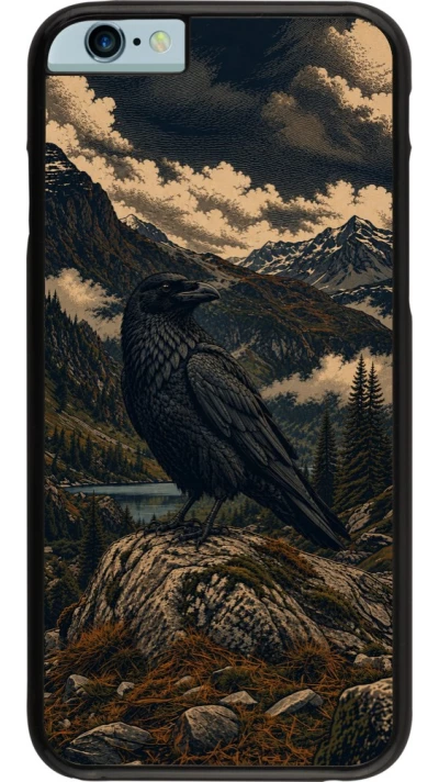 iPhone 6/6s Case Hülle - Linocut Grosser Rabe