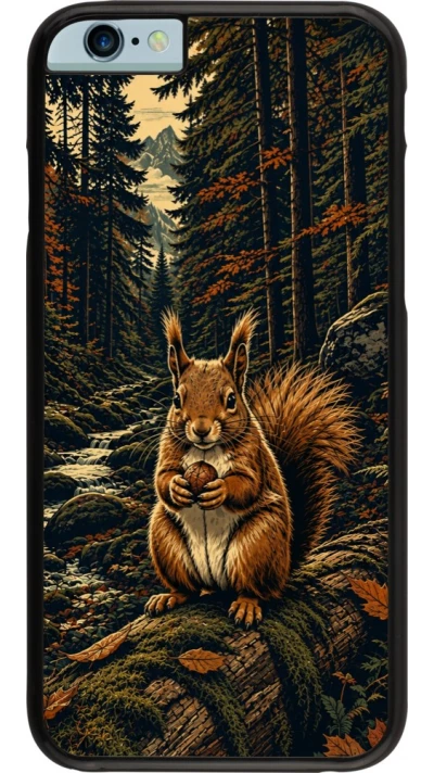 iPhone 6/6s Case Hülle - Linocut Eichhörnchen