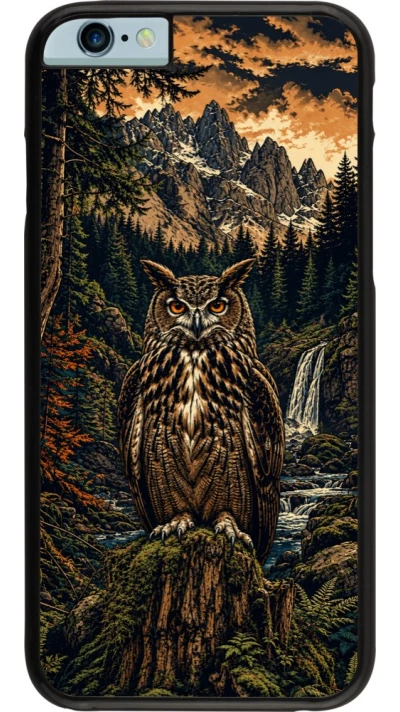 iPhone 6/6s Case Hülle - Linocut Uhu