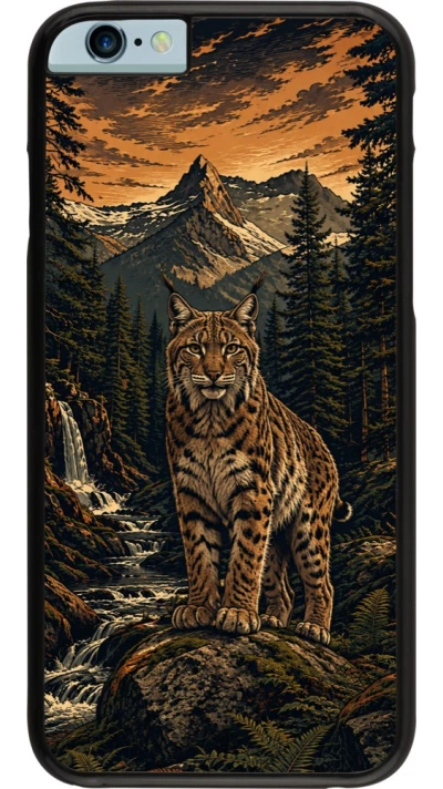 iPhone 6/6s Case Hülle - Linocut Luchs