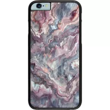 iPhone 6/6s Case Hülle - Violetter silberner Marmor