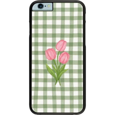 Coque iPhone 6/6s - Green vichy tulips Spring 2026