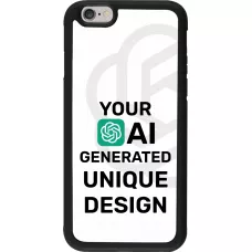 iPhone 6/6s Case Hülle - Silikon schwarz 100% einzigartig erstellt dank Deiner Kreativität und künstlicher Intelligenz (KI)