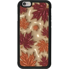 iPhone 6/6s Case Hülle - Silikon schwarz Autumn 26 3D leaves