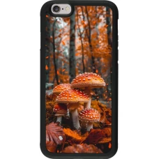 iPhone 6/6s Case Hülle - Silikon schwarz Autumn 26 Mushrooms in the woods