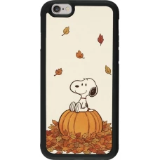 Coque iPhone 6/6s - Silicone rigide noir Autumn 26 Snoopy autumn