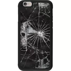 Coque iPhone 6/6s - Silicone rigide noir Broken Screen