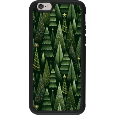 iPhone 6/6s Case Hülle - Silikon schwarz Christmas 25 Pattern Xmas Tree