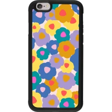 Coque iPhone 6/6s - Silicone rigide noir Easter 2024 flower power