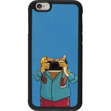 Coque iPhone 6/6s - Silicone rigide noir Frog with camera DTMF