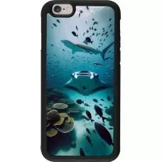 iPhone 6/6s Case Hülle - Silikon schwarz Manta Lagune Reinigung
