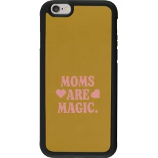 Coque iPhone 6/6s - Silicone rigide noir Mom 2026 Are Magic