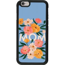 iPhone 6/6s Case Hülle - Silikon schwarz Mom 2026 Flowers