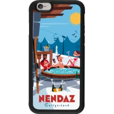 iPhone 6/6s Case Hülle - Silikon schwarz Nendaz Mountain Jacuzzi