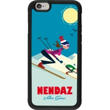 Coque iPhone 6/6s - Silicone rigide noir Nendaz Ski Downhill