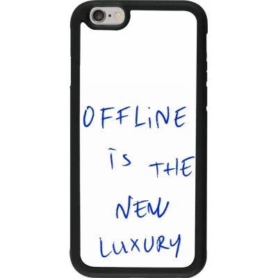Coque iPhone 6/6s - Silicone rigide noir Offline is the new luxury