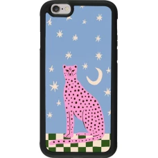 Coque iPhone 6/6s - Silicone rigide noir Pink leopard with stars 2026