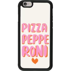 Coque iPhone 6/6s - Silicone rigide noir Pizza pepperoni 2026