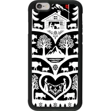 Coque iPhone 6/6s - Silicone rigide noir Poya Suisse 2 noir