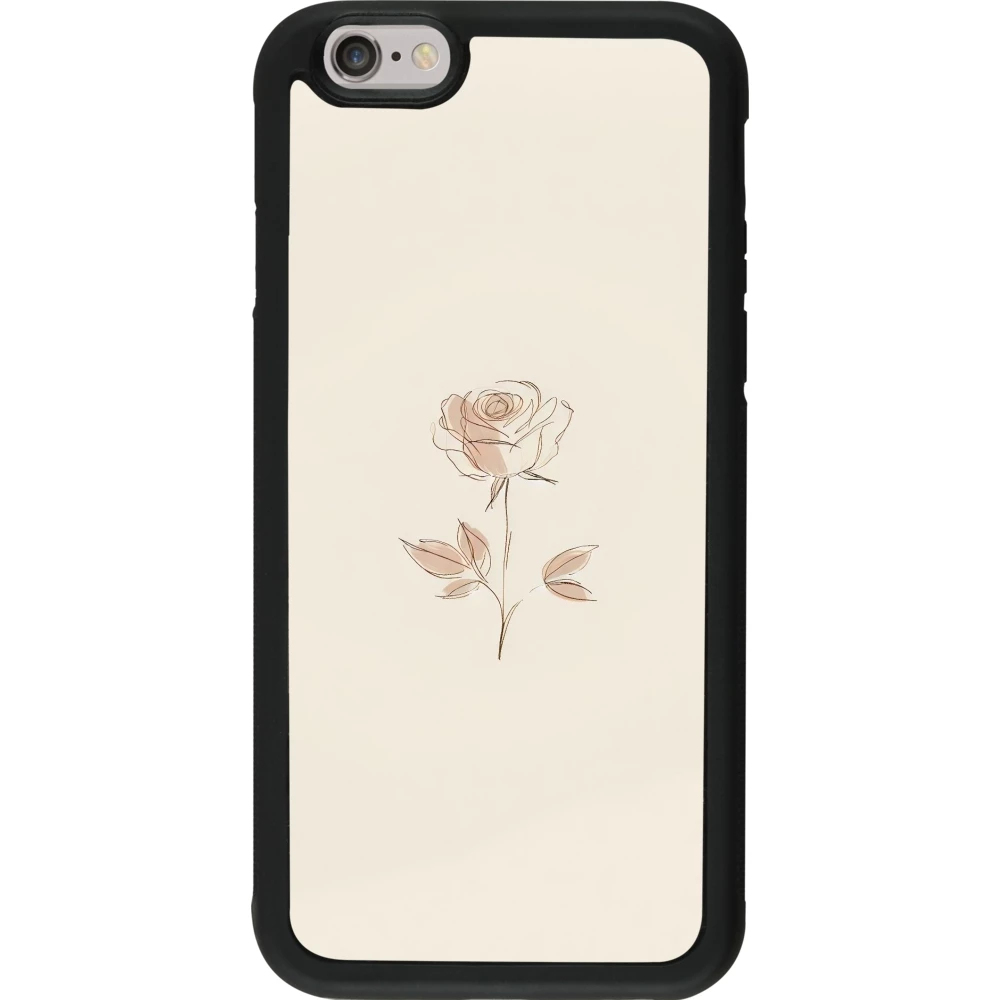 iPhone 6/6s Case Hülle - Silikon schwarz Rosa Sand Minimalistisch