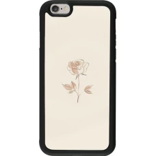 iPhone 6/6s Case Hülle - Silikon schwarz Rosa Sand Minimalistisch