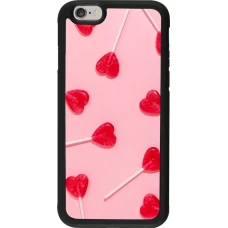 Coque iPhone 6/6s - Silicone rigide noir Saint Valentines Day 26 Lollipop