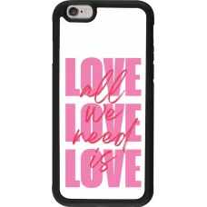Coque iPhone 6/6s - Silicone rigide noir Saint Valentines Day 26 Love all we need is