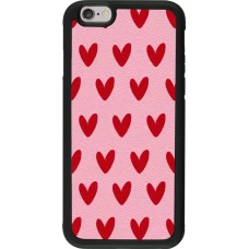 Coque iPhone 6/6s - Silicone rigide noir Saint Valentines Day 26 Pattern heart