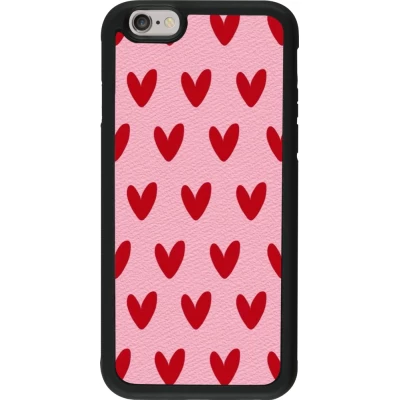 Coque iPhone 6/6s - Silicone rigide noir Saint Valentines Day 26 Pattern heart