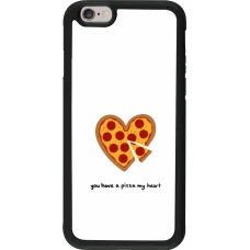 iPhone 6/6s Case Hülle - Silikon schwarz Saint Valentines Day 26 You have my pizza heart