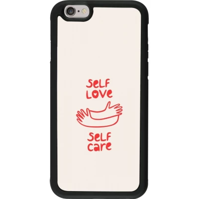 Coque iPhone 6/6s - Silicone rigide noir Saint Valentines Day 26 Self love self care