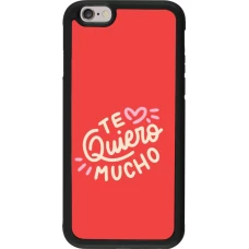 Coque iPhone 6/6s - Silicone rigide noir Saint Valentines Day 26 Te quiero mucho