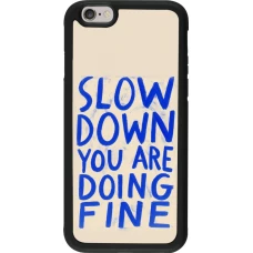 Coque iPhone 6/6s - Silicone rigide noir Slow down 2026