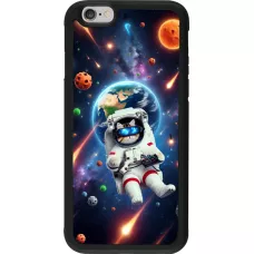iPhone 6/6s Case Hülle - Silikon schwarz VR SpaceCat Odyssee