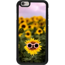 Coque iPhone 6/6s - Silicone rigide noir Sunflower with glasses Spring 2026