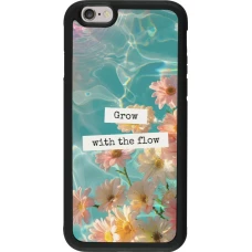 Coque iPhone 6/6s - Silicone rigide noir Summer 2025 Grow with the flow