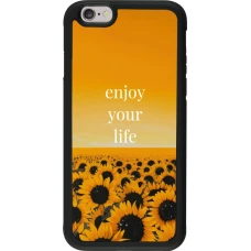 Coque iPhone 6/6s - Silicone rigide noir Summer 2026 Enjoy your life