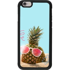 iPhone 6/6s Case Hülle - Silikon schwarz Pineapple with glasses Summer 2026