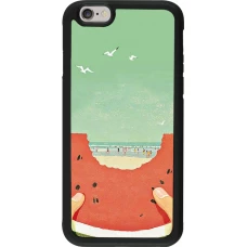 iPhone 6/6s Case Hülle - Silikon schwarz Views through a watermelon Summer 2026
