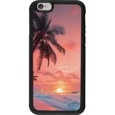 Coque iPhone 6/6s - Silicone rigide noir Watch more sunsets Summer 2026
