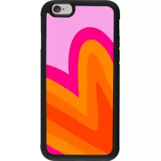 iPhone 6/6s Case Hülle - Silikon schwarz Valentine 2024 heart gradient