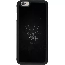 Coque iPhone 6/6s - Silicone rigide noir Valentine 2023 hands forever