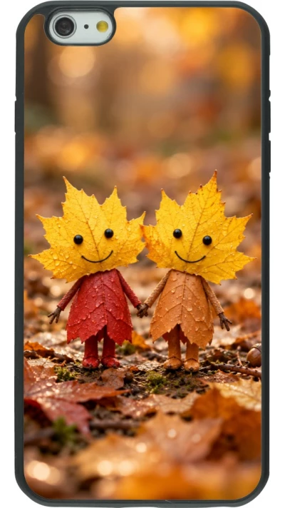 Coque iPhone 6 Plus / 6s Plus - Silicone rigide noir Autumn 26 Couple of leaves