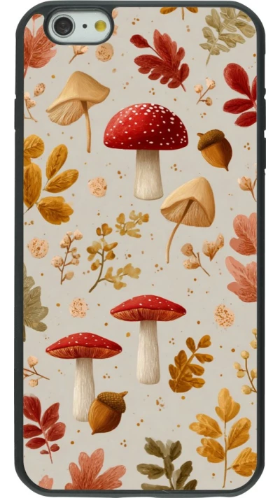 Coque iPhone 6 Plus / 6s Plus - Silicone rigide noir Autumn 26 Mushrooms and leaves
